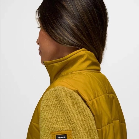 EUC prAna Wooly Bird Fleece Full Zip - Sandstone Size L - Picture 3 of 5